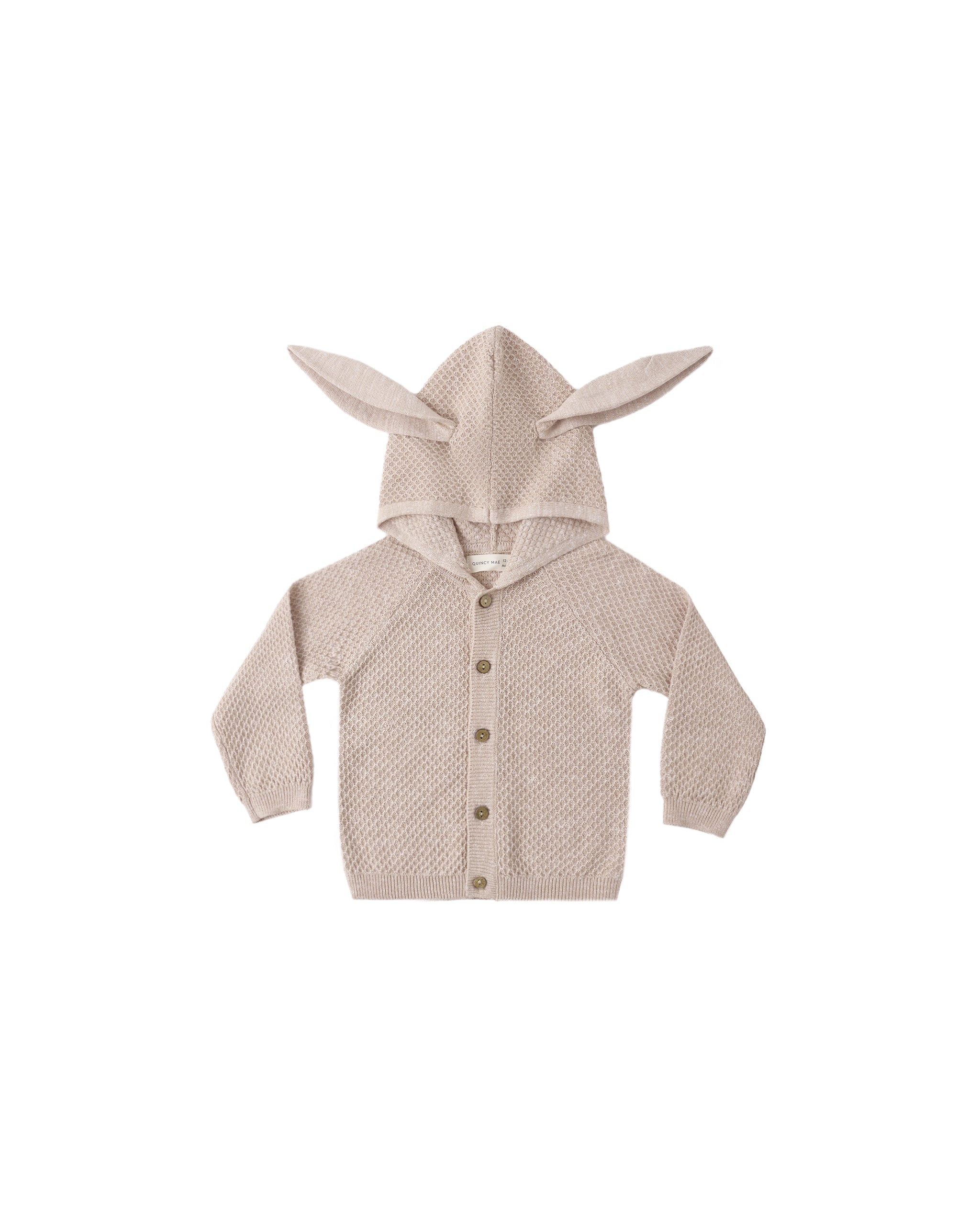 Quincy Mae Bunny Knit Sweater - Heathered Latte
