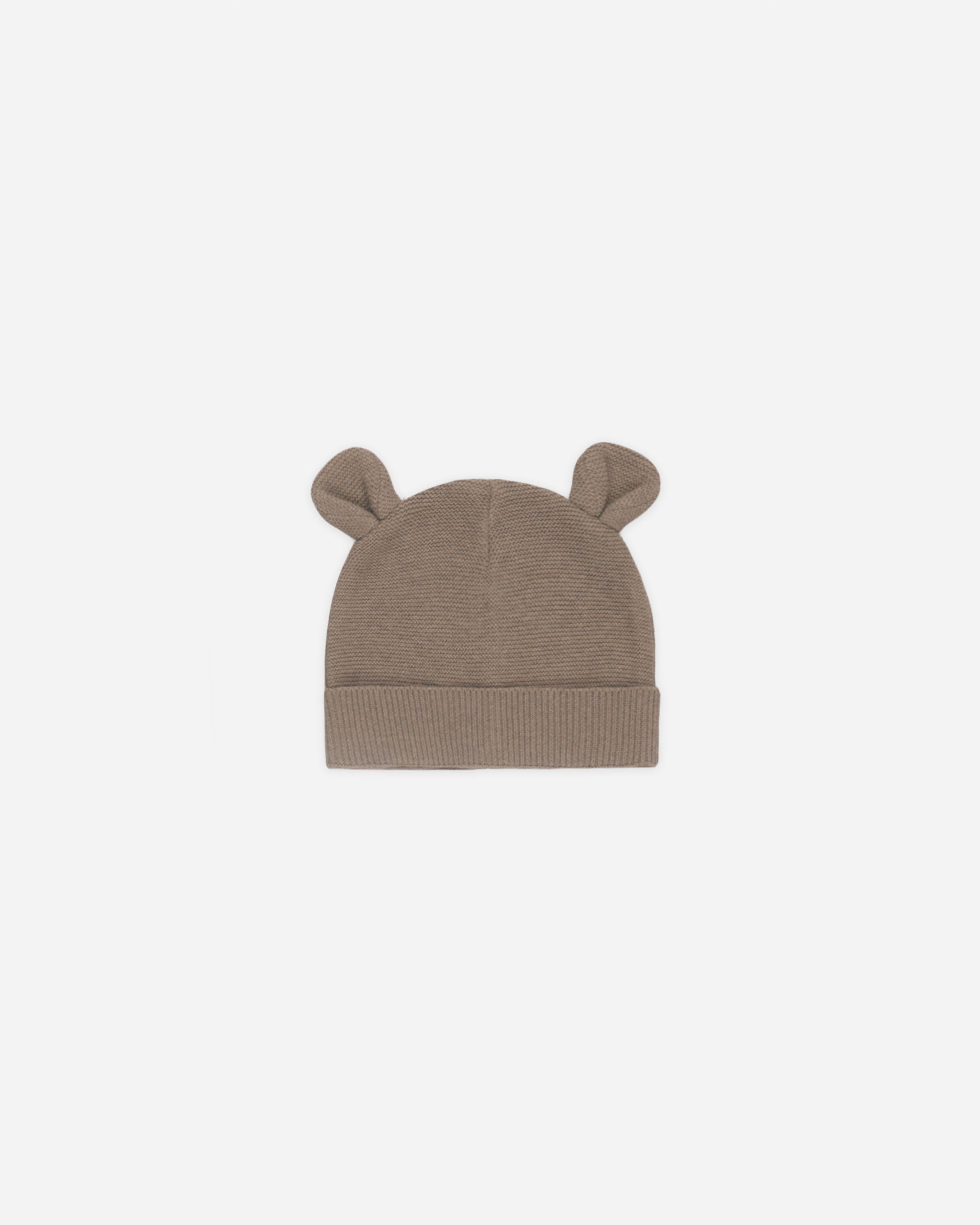 Quincy Mae Baby Bear Beanie - Heathered Mocha