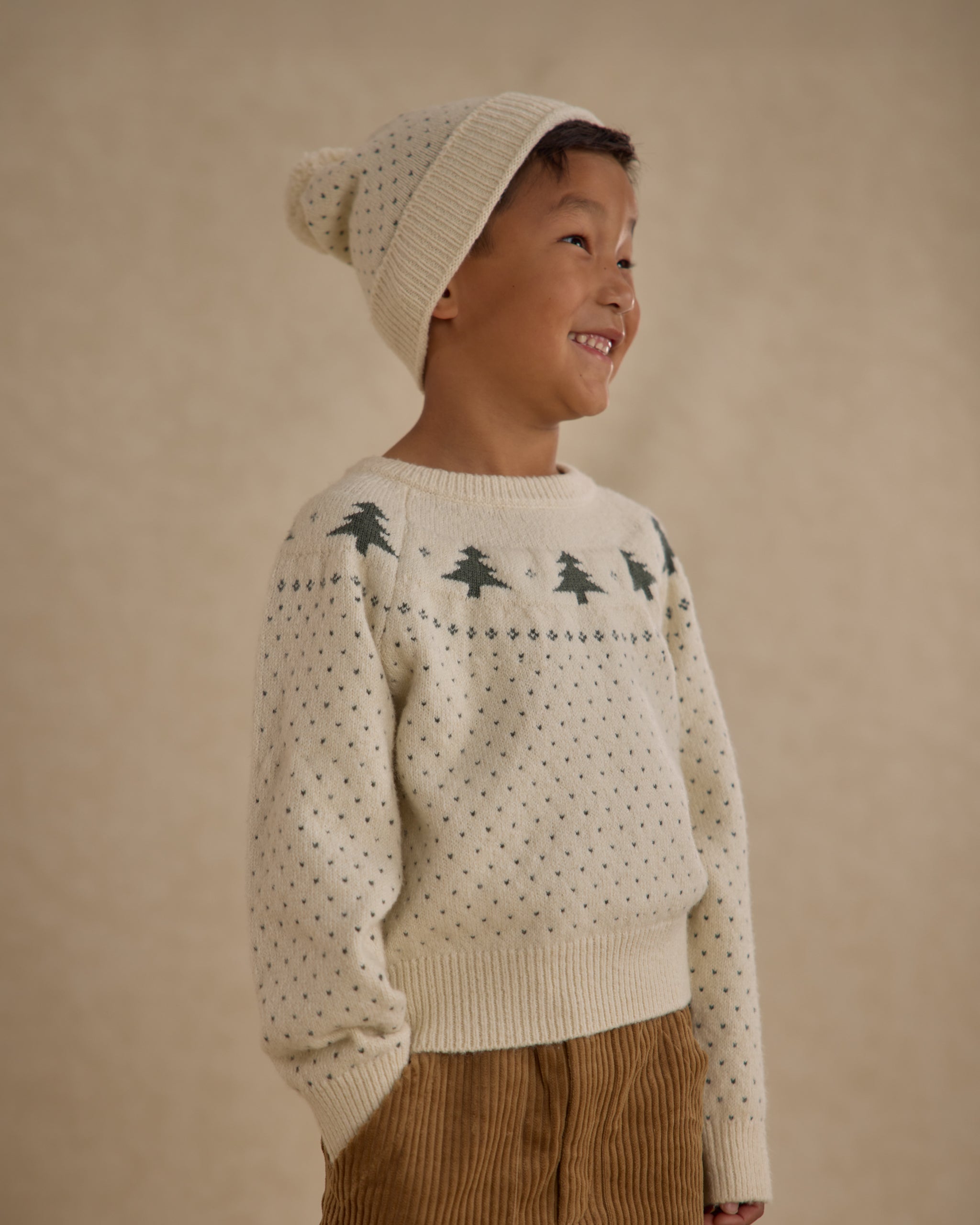 Rylee + Cru Fair Isle Sweater - Trees
