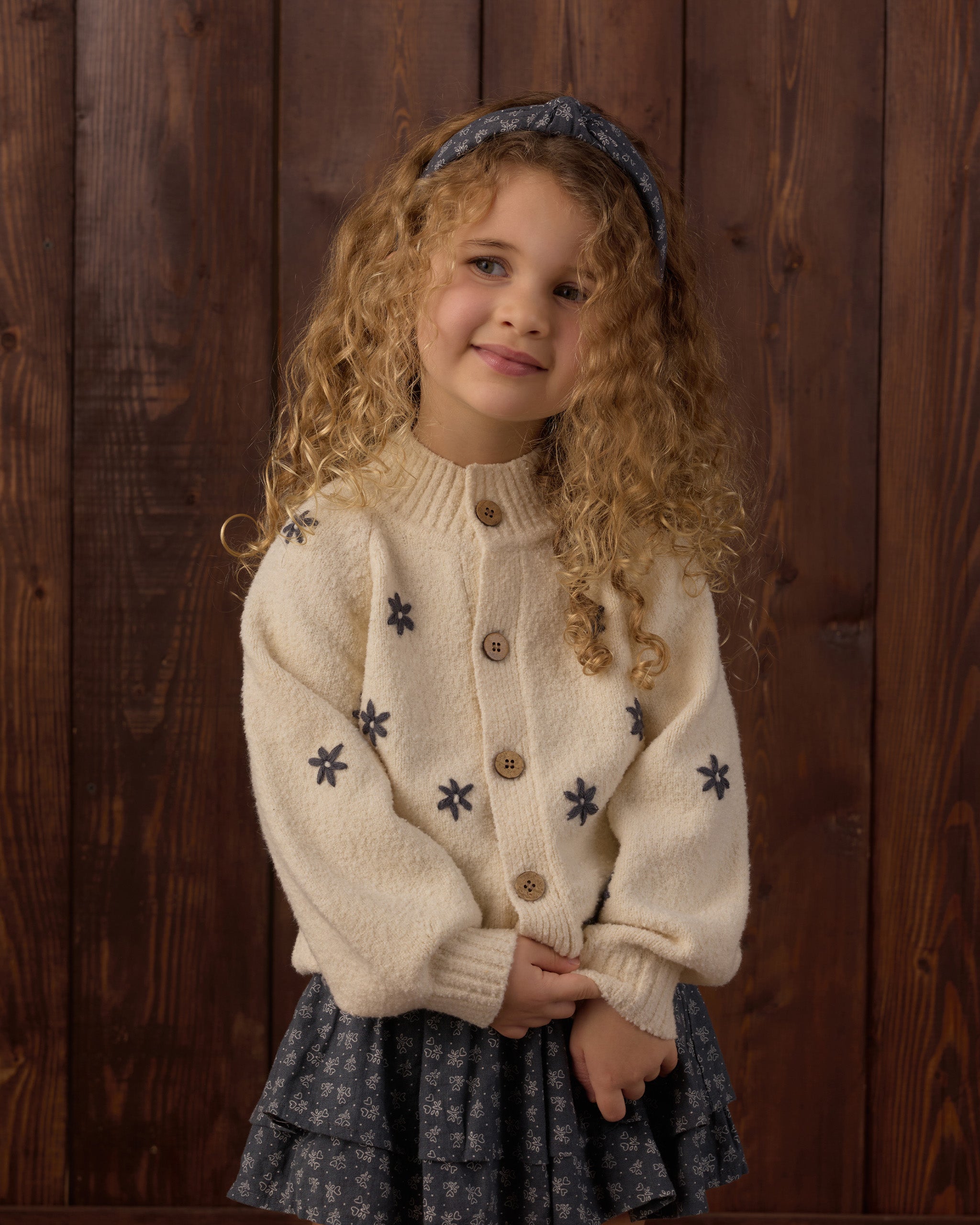 Rylee + Cru Tulip Cardigan - Midnight Daisy