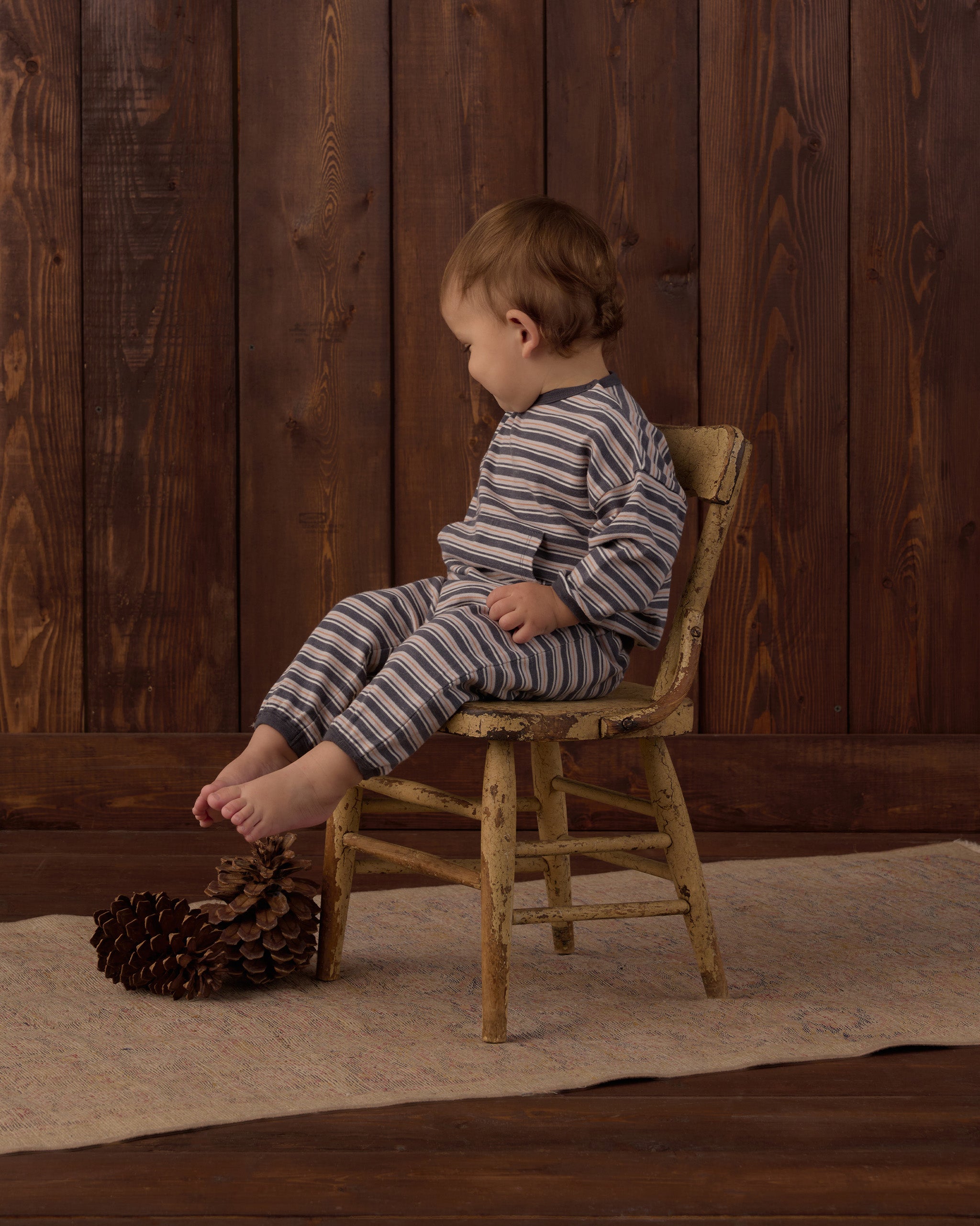 Rylee + Cru Relaxed Set - Blue Stripe