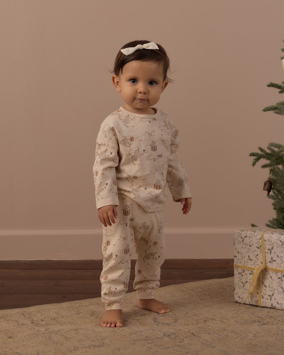 Rylee + Cru Long Sleeve Tee + Pant Set - Holiday Mouse