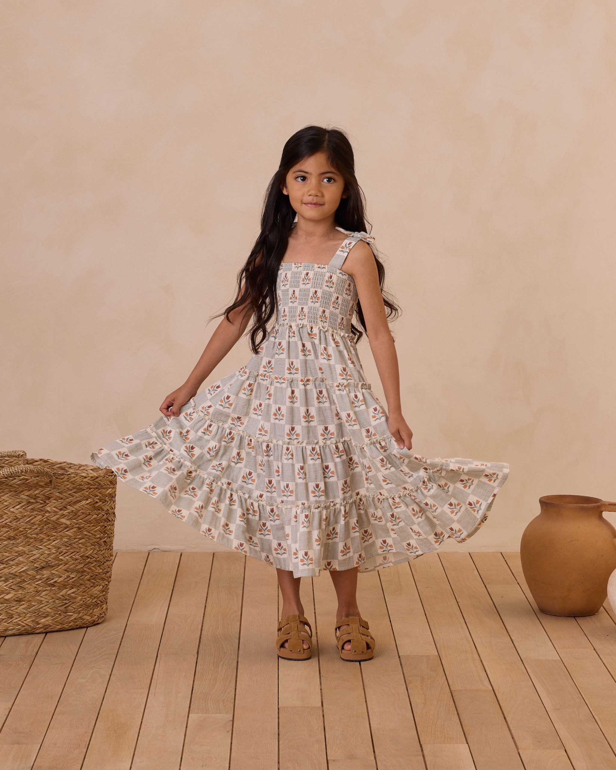 Rylee + Cru Taylor Dress - Garden Grid