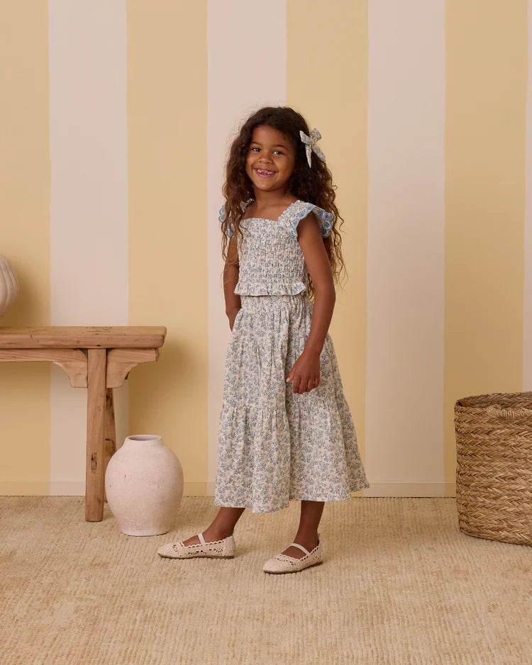 Rylee + Cru Tiered Midi Skirt - Blossom