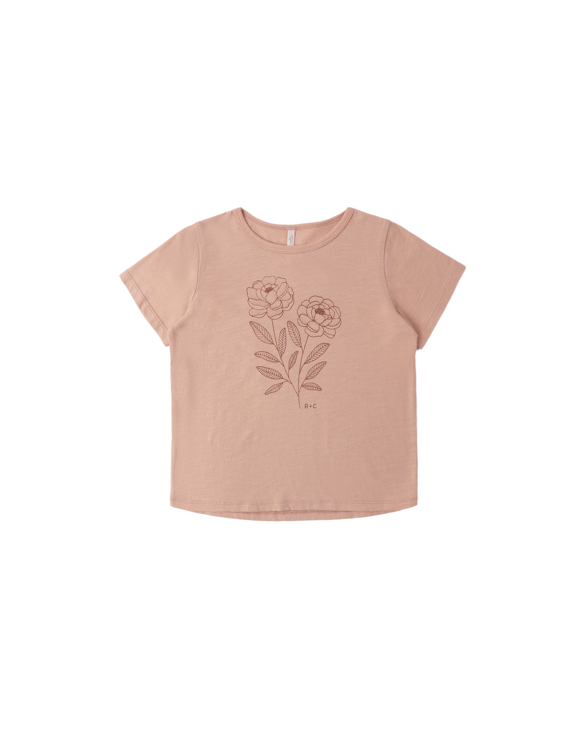Rylee + Cru Basic Tee - Peony