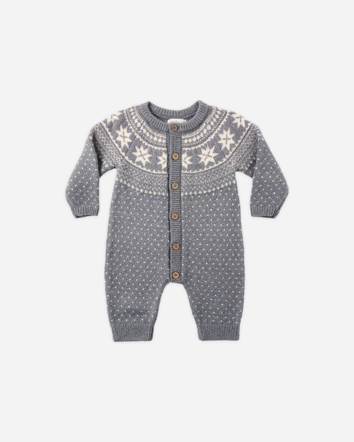 Rylee + Cru Fair Isle Romper - Slate