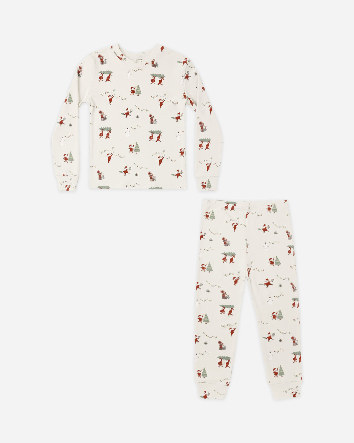 Rylee + Cru Organic Long Sleeve Pajama Set - Gnome Village