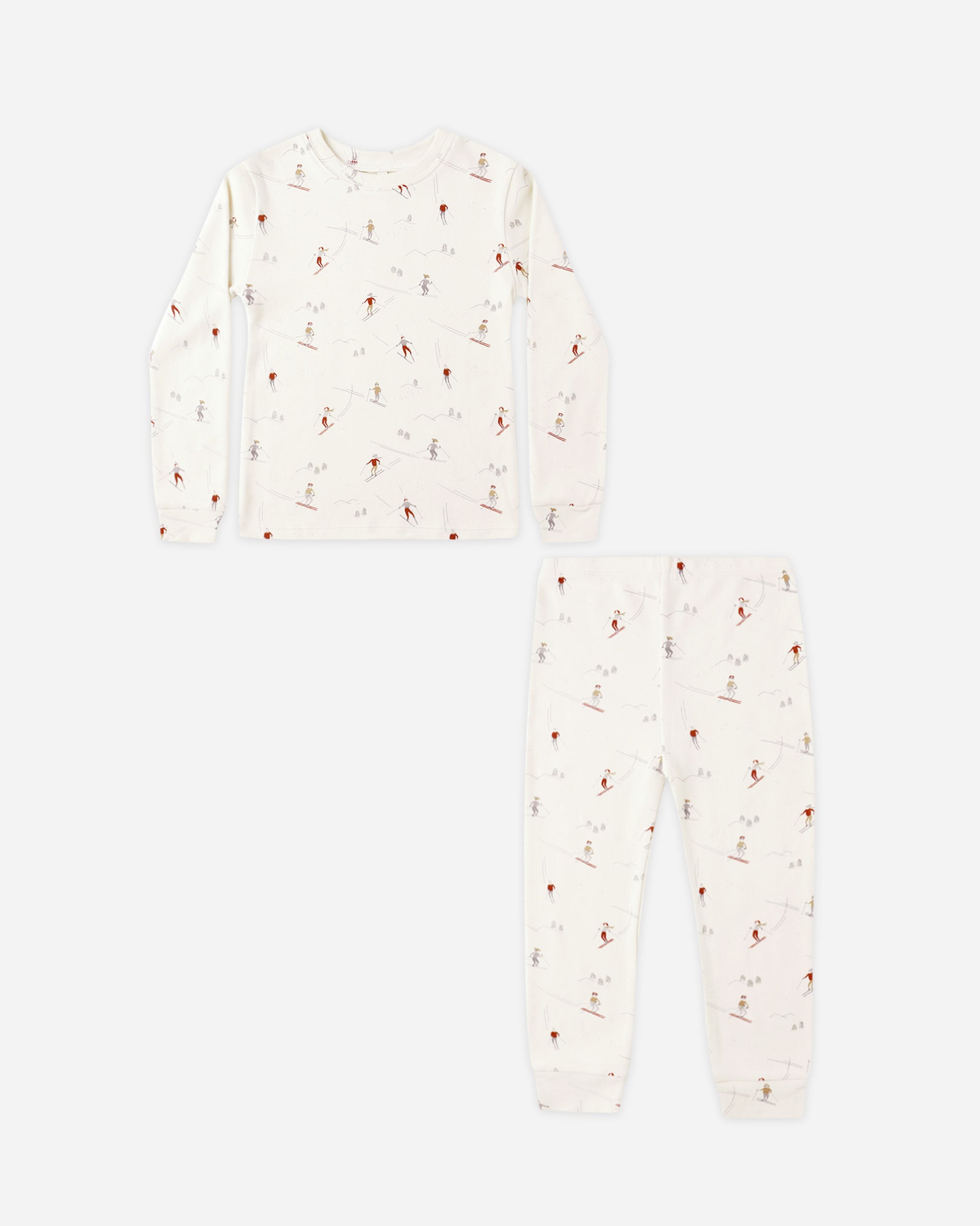 Rylee + Cru Organic Long Sleeve Pajama Set - Skiers