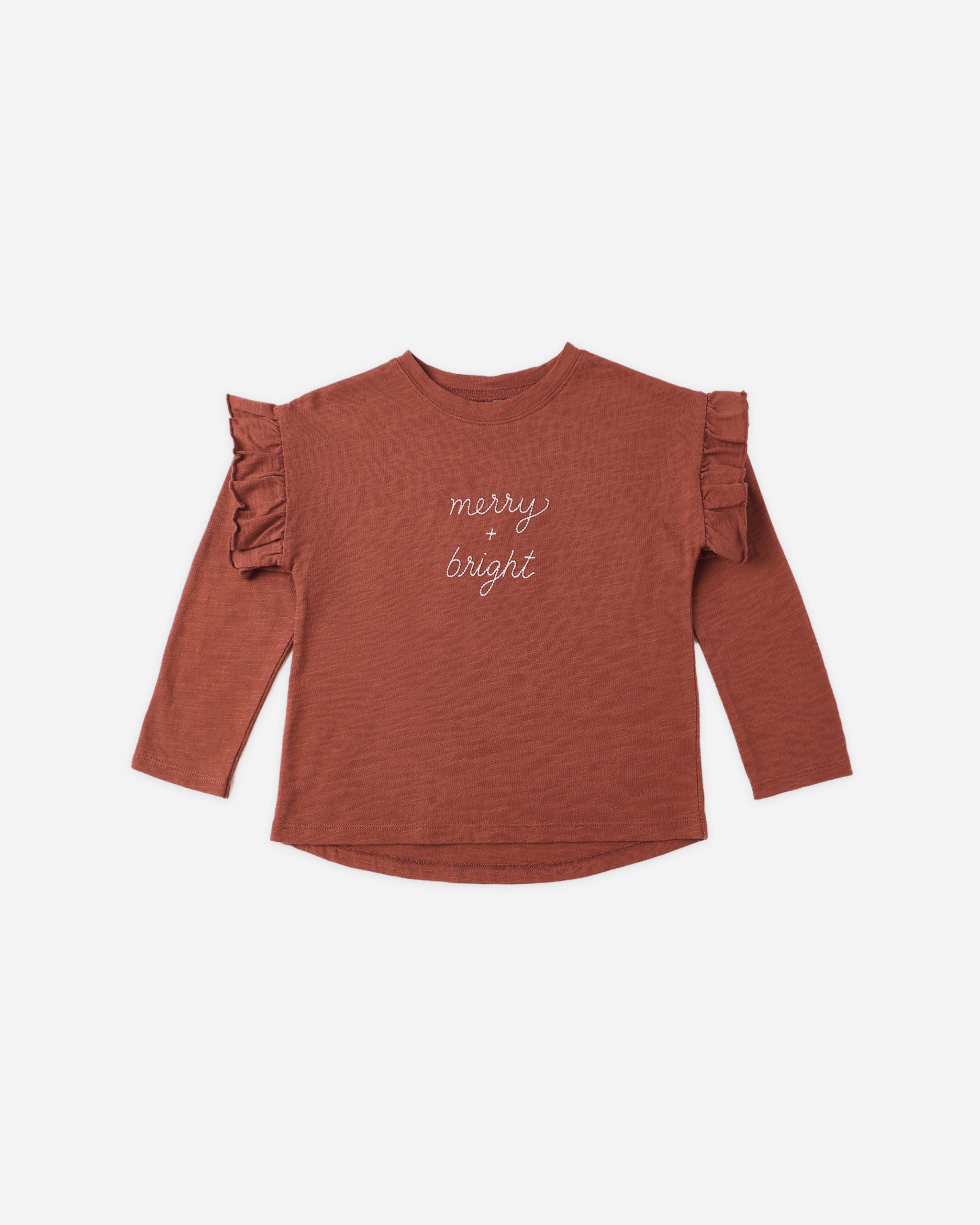 Rylee + Cru Ruffle Long Sleeve Tee - Merry + Bright