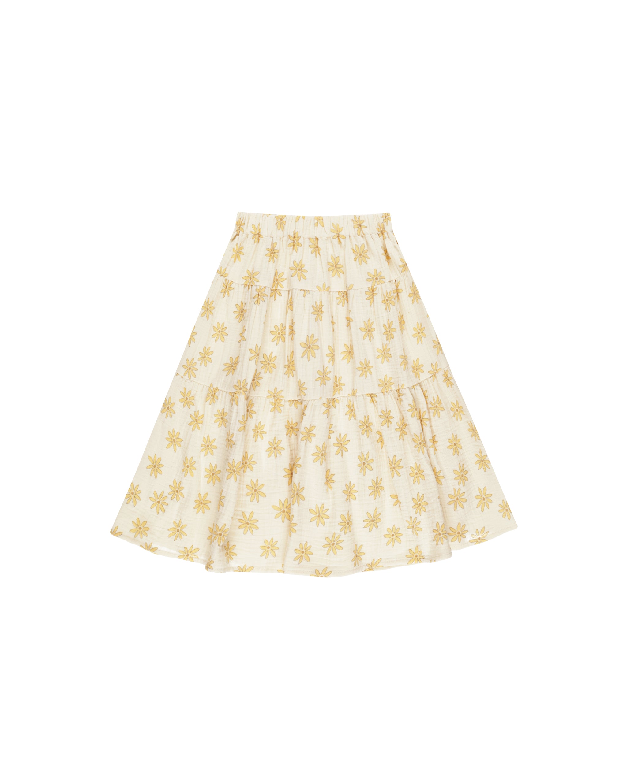 Rylee + Cru Tiered Midi Skirt - Daisies