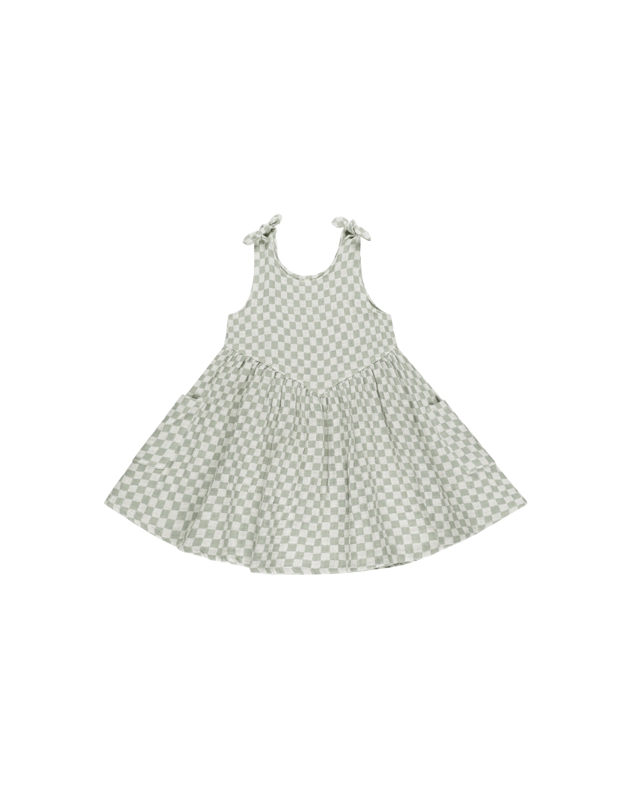 Rylee + Cru Summer Dress - Sage Check