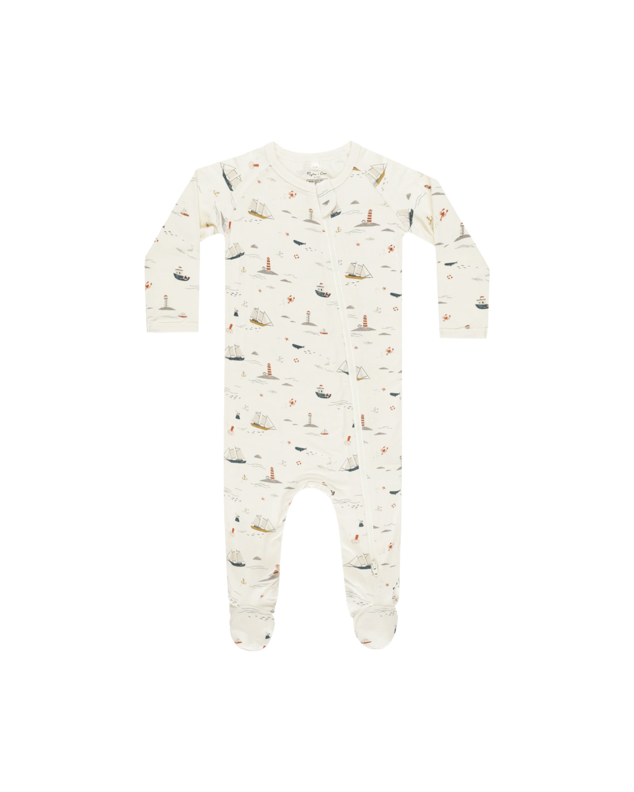 Rylee + Cru Footed Pajamas - Nautical