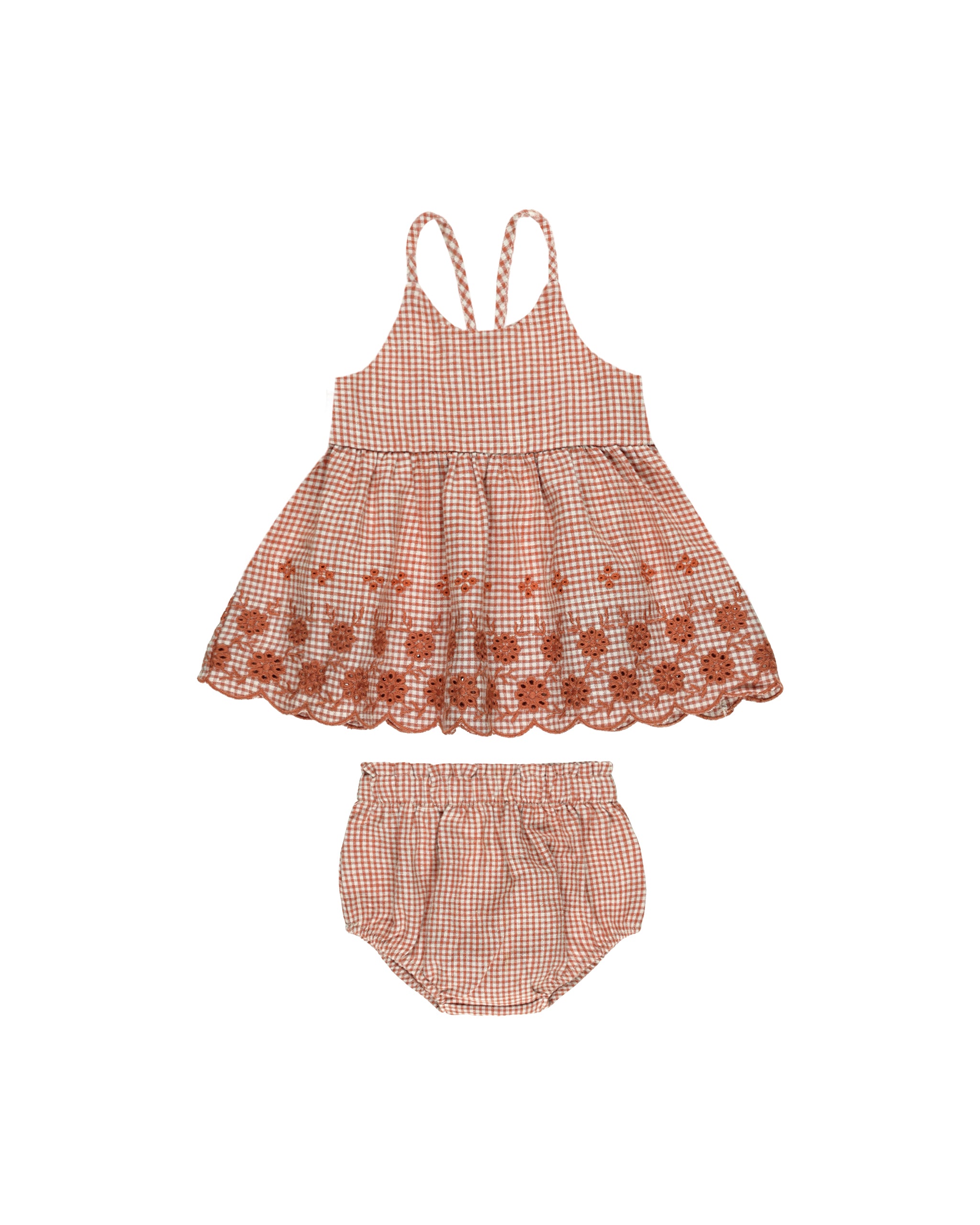 Rylee + Cru Zenni Set - Poppy Gingham