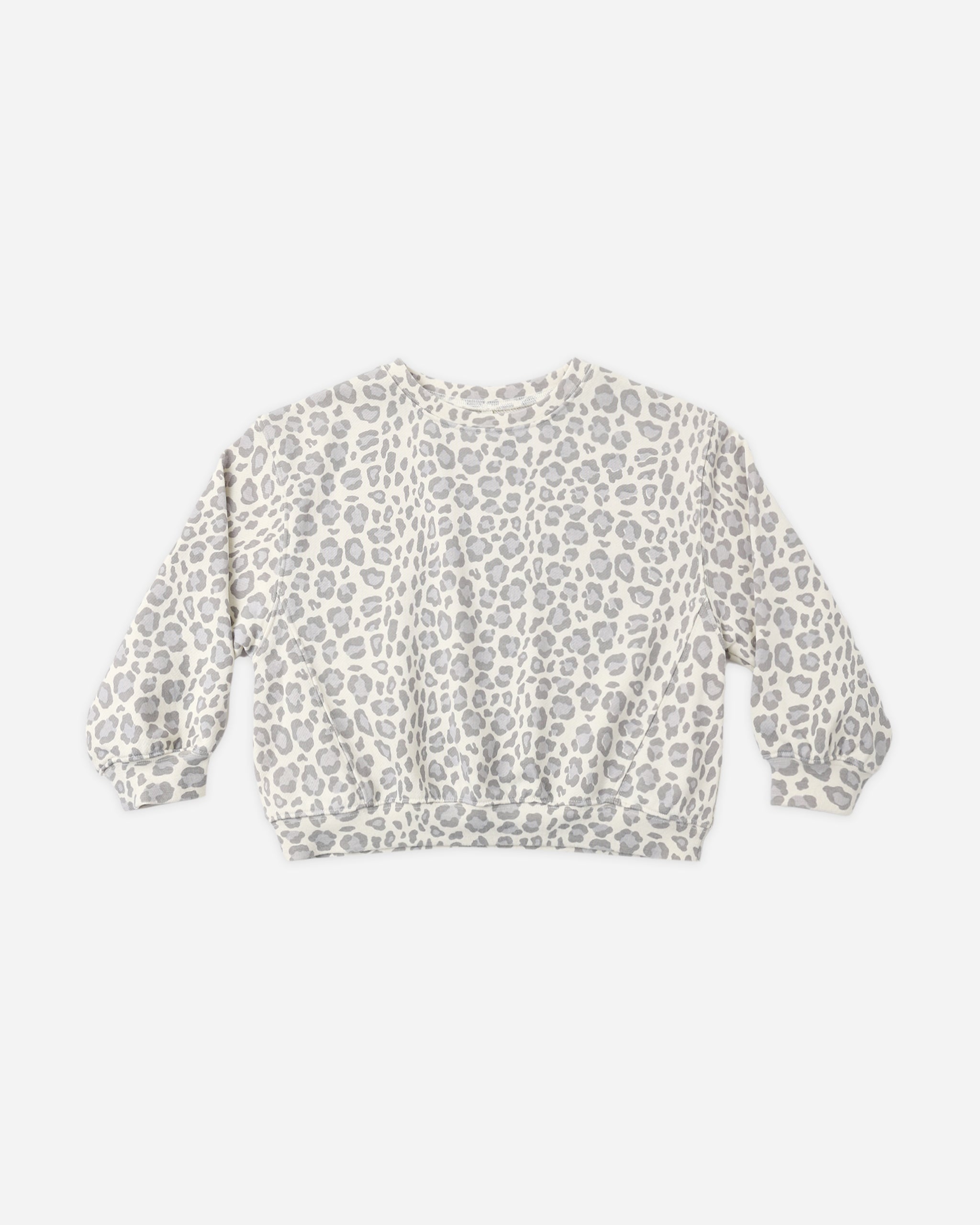Rylee + Cru Oversized Sweatshirt - Blue Leopard