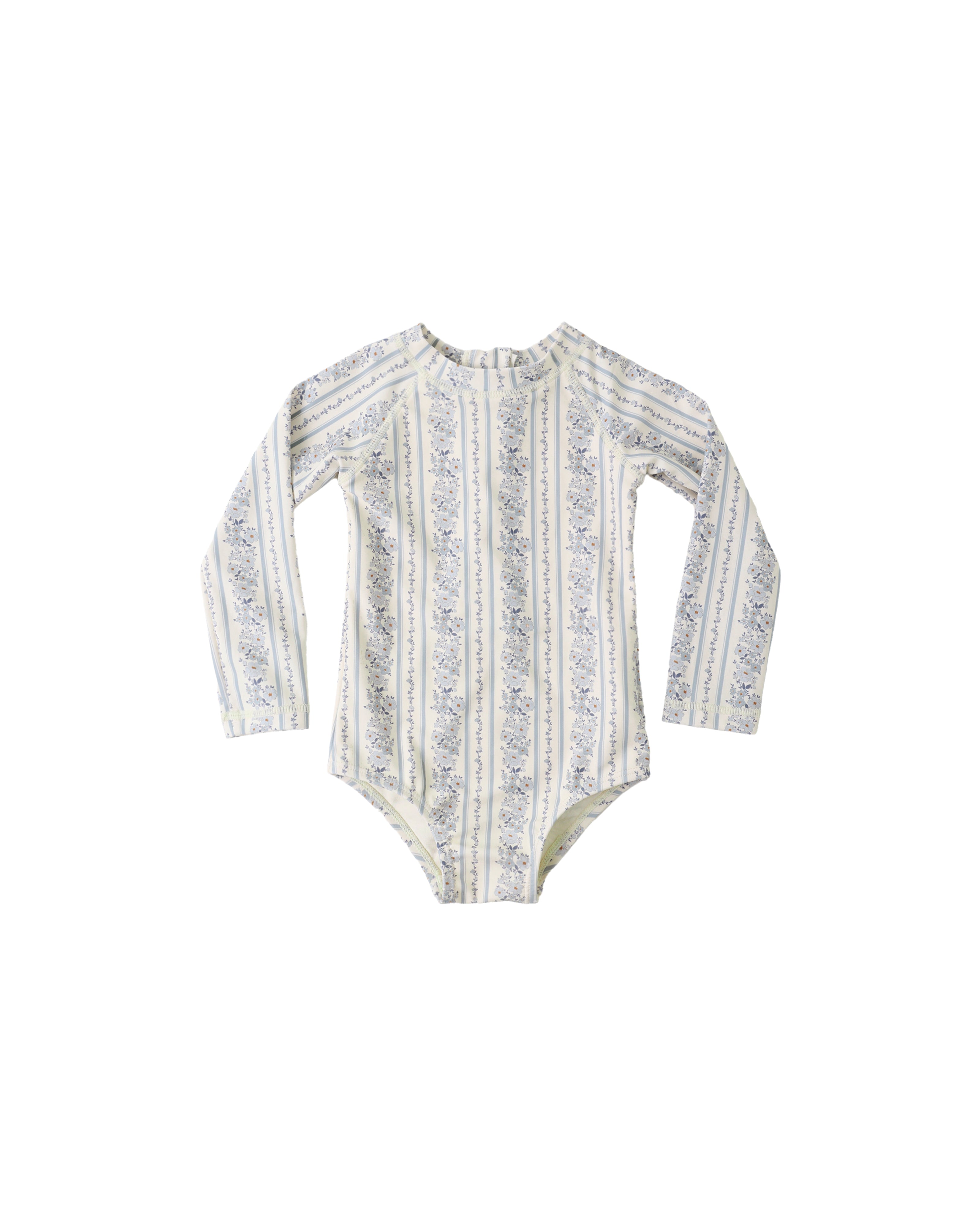 Rylee + Cru Delphine Rashguard One-Piece - Blue Floral