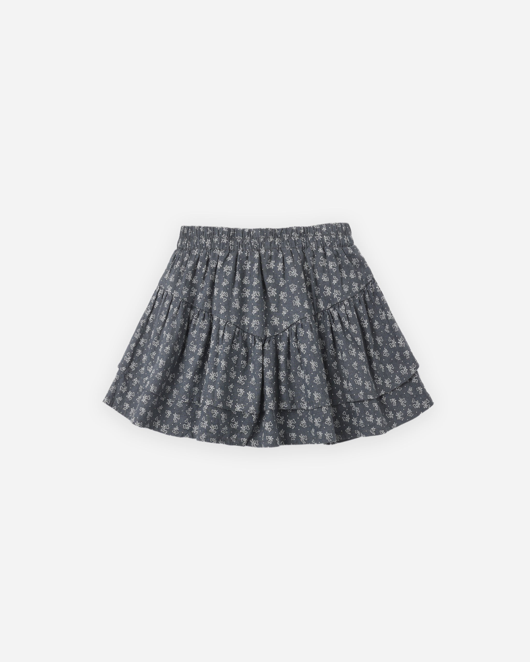 Rylee + Cru Tiered Mini Skirt - Heart Ditsy