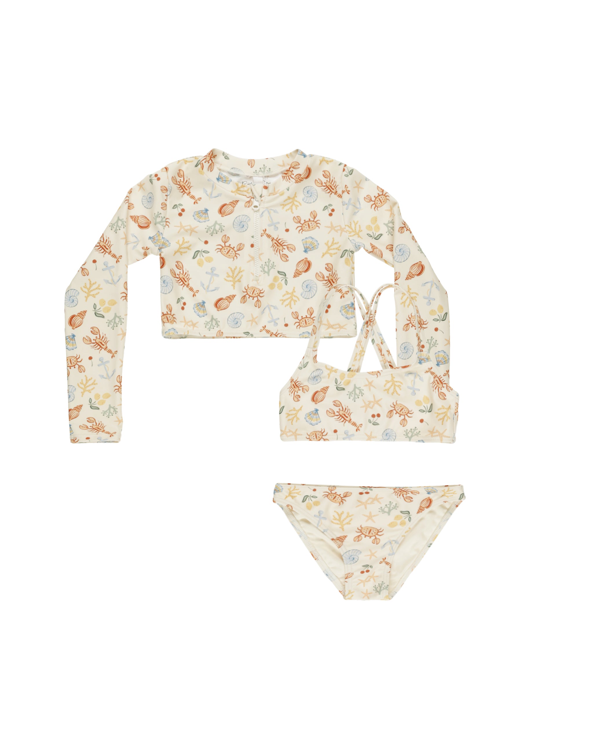 Rylee + Cru Crop Rashguard Set - Nautical