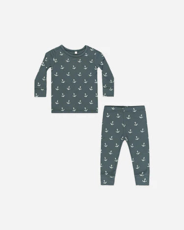 Rylee + Cru Longsleeve Pajamas - Anchors