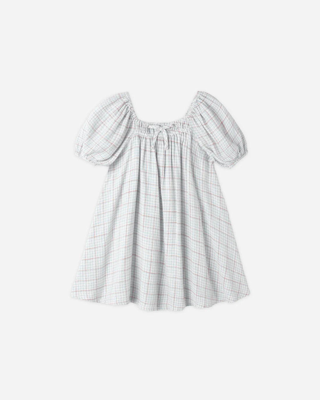 Rylee + Cru Sabrina Mini Dress - Light Blue Plaid