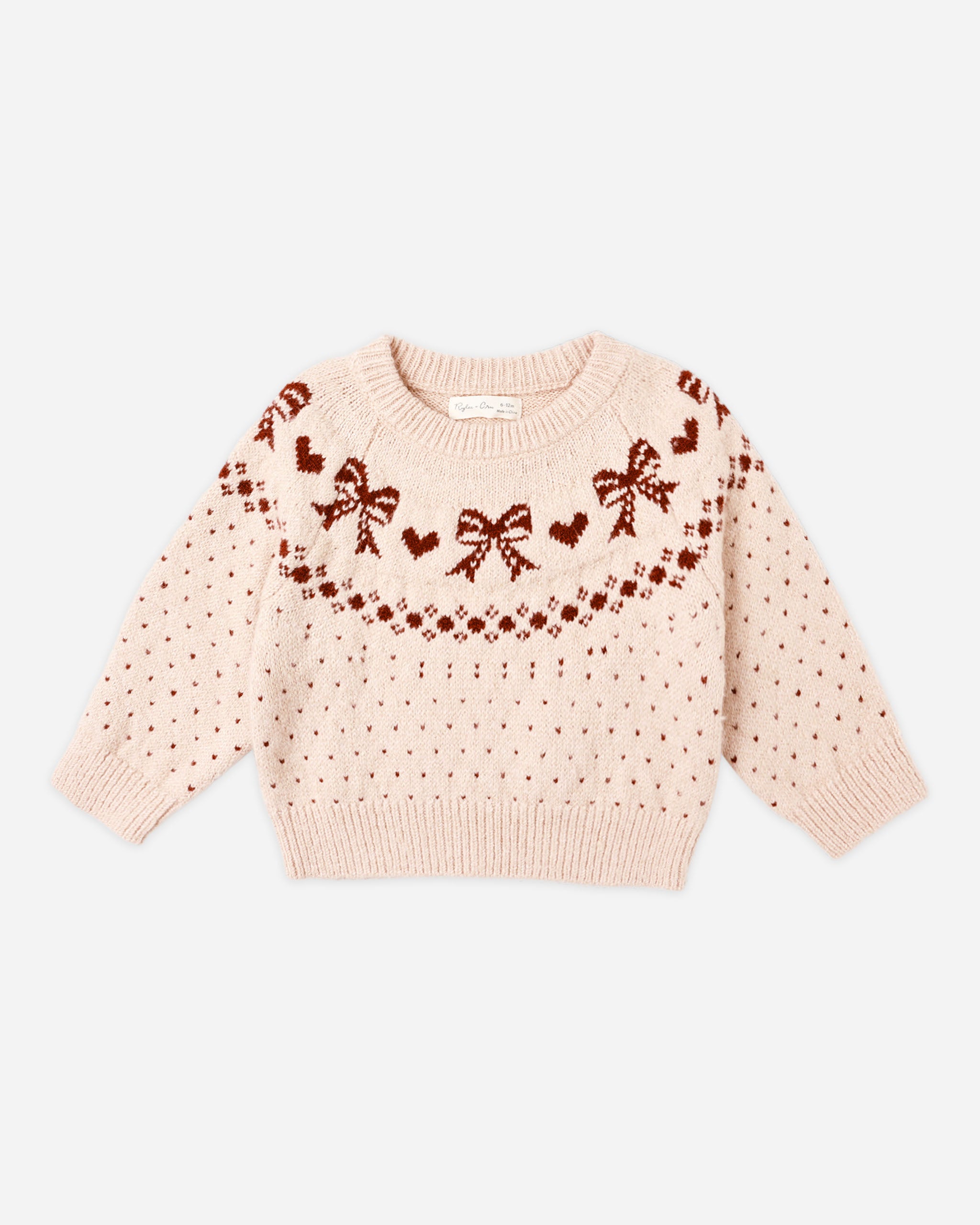 Rylee + Cru Fair Isle Sweater - Bows