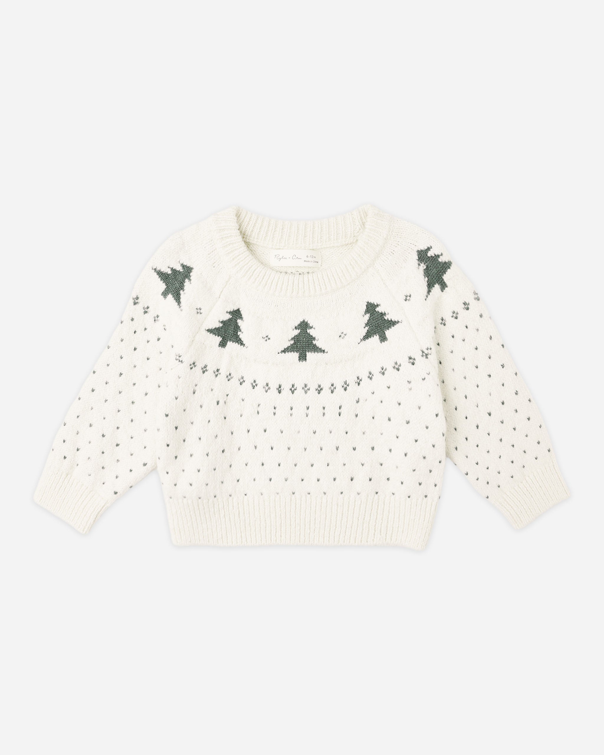 Rylee + Cru Fair Isle Sweater - Trees