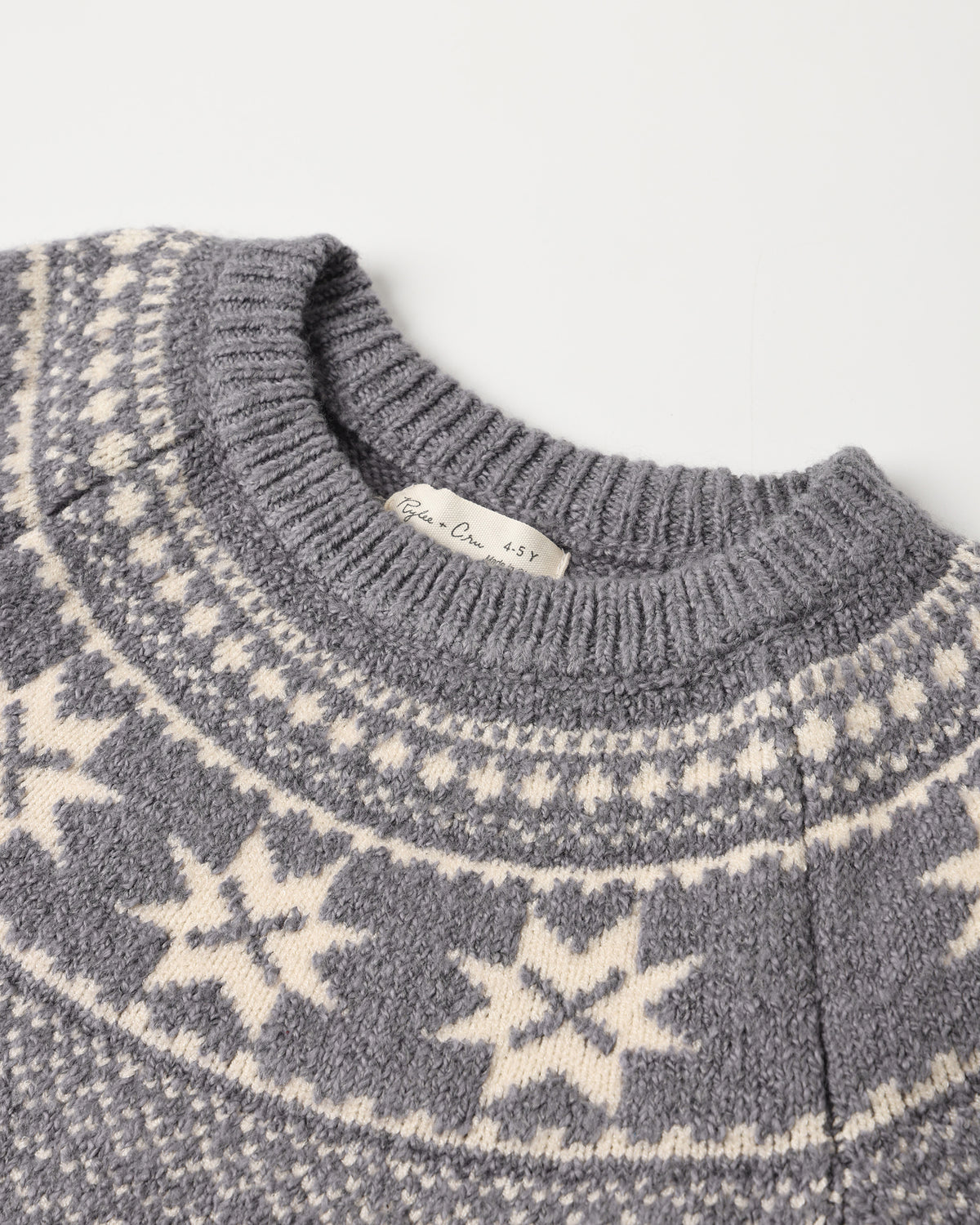 Rylee + Cru Fair Isle Sweater - Slate