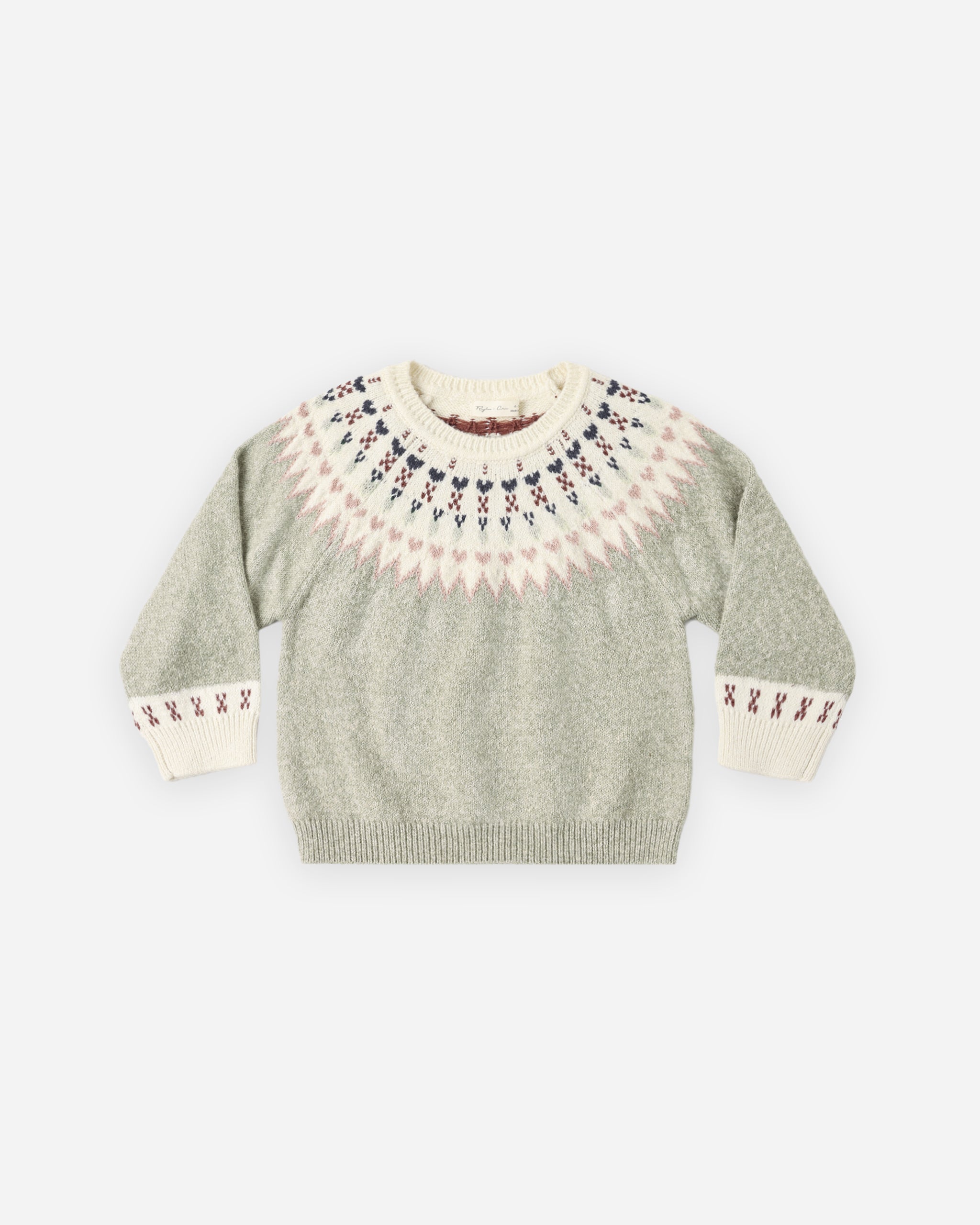 Rylee + Cru Fair Isle Sweater - Sage