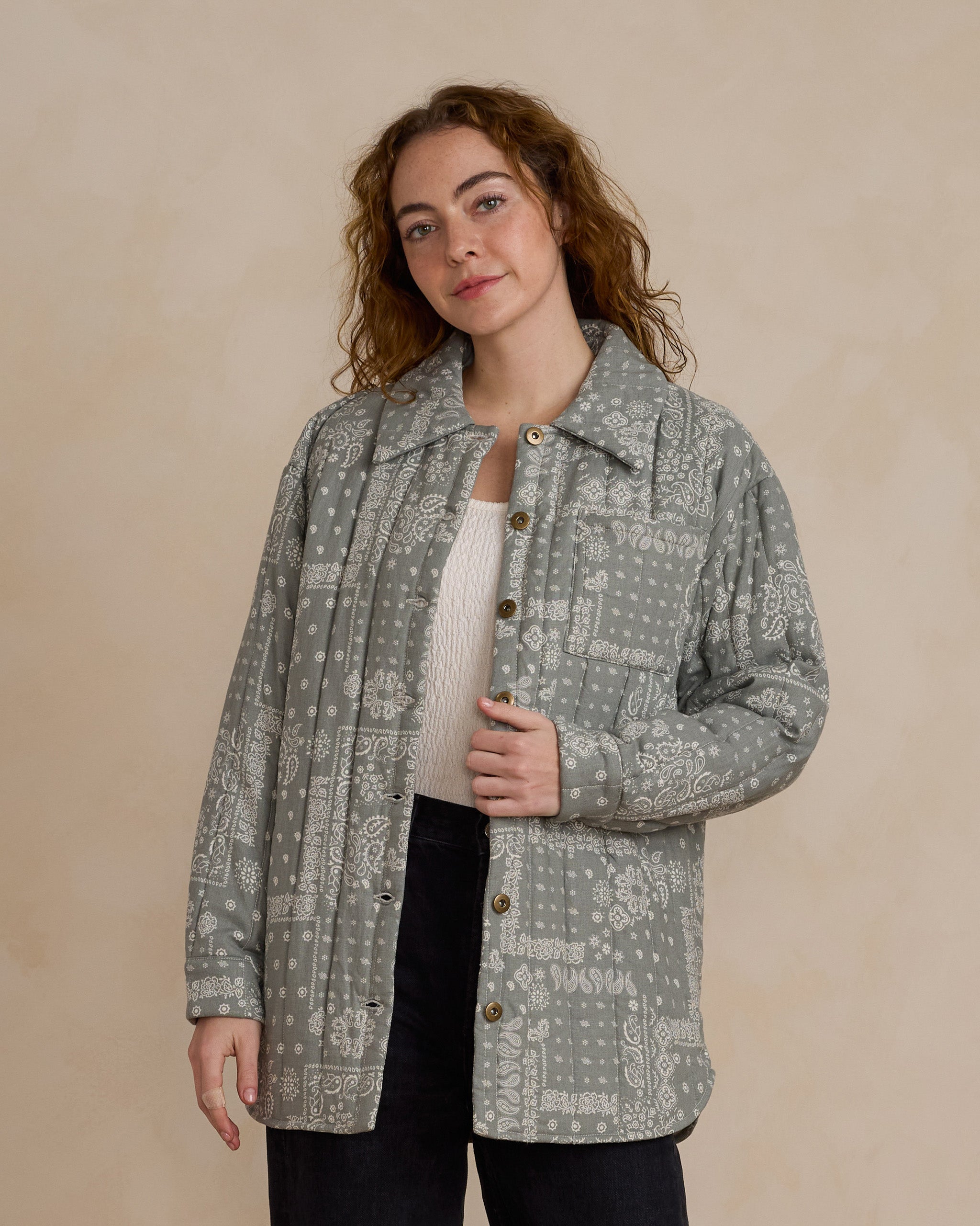 Rylee + Cru Women's Nashville Quilted Jacket - Laurel Bandana