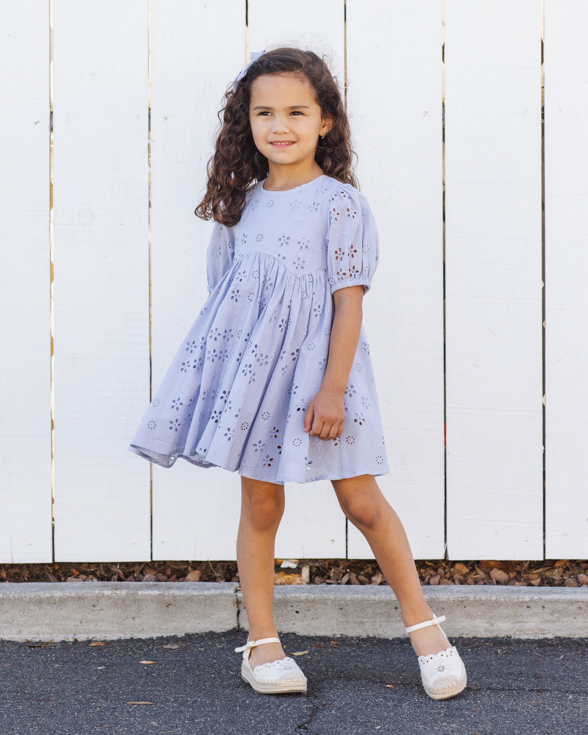 Rylee + Cru Rose Dress - Periwinkle