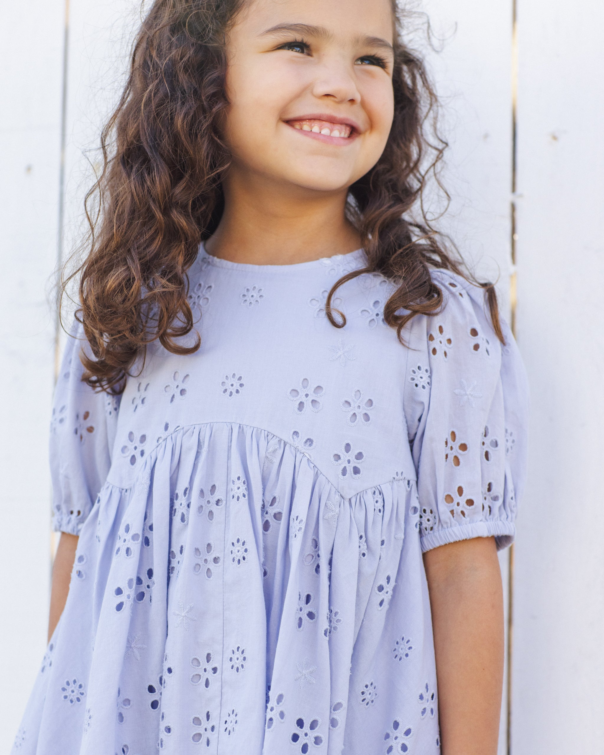 Rylee + Cru Rose Dress - Periwinkle