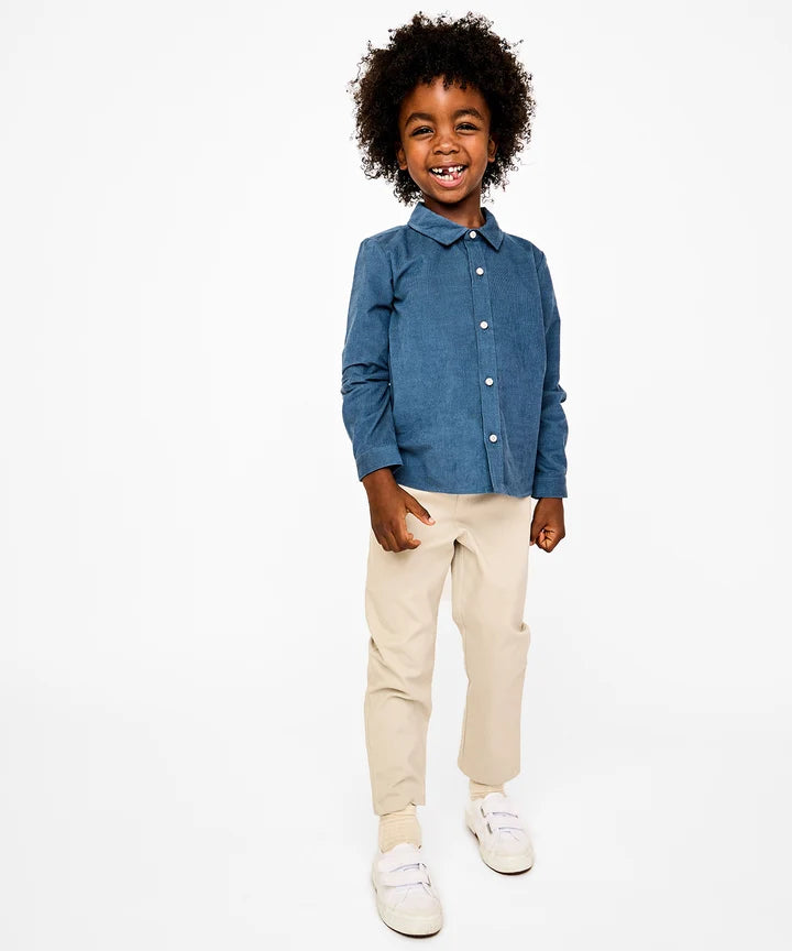 Oso & Me Jeffie Shirt - Petrol Mini Corduroy