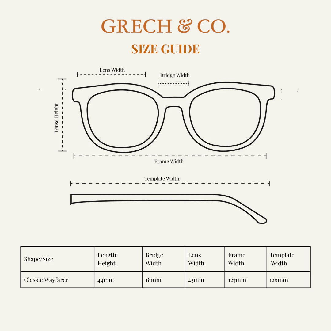 Grech & Co. Classic Wayfarer Sustainable Sunglasses - Child - Sunset