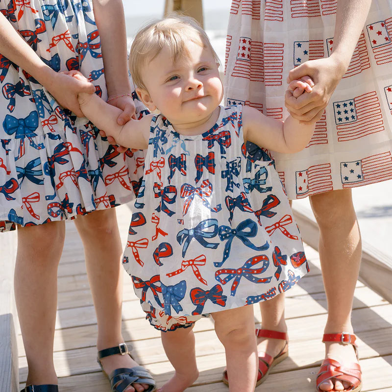 Pink Chicken Baby Girls Two-Piece Jaipur Set - Red White and Bows