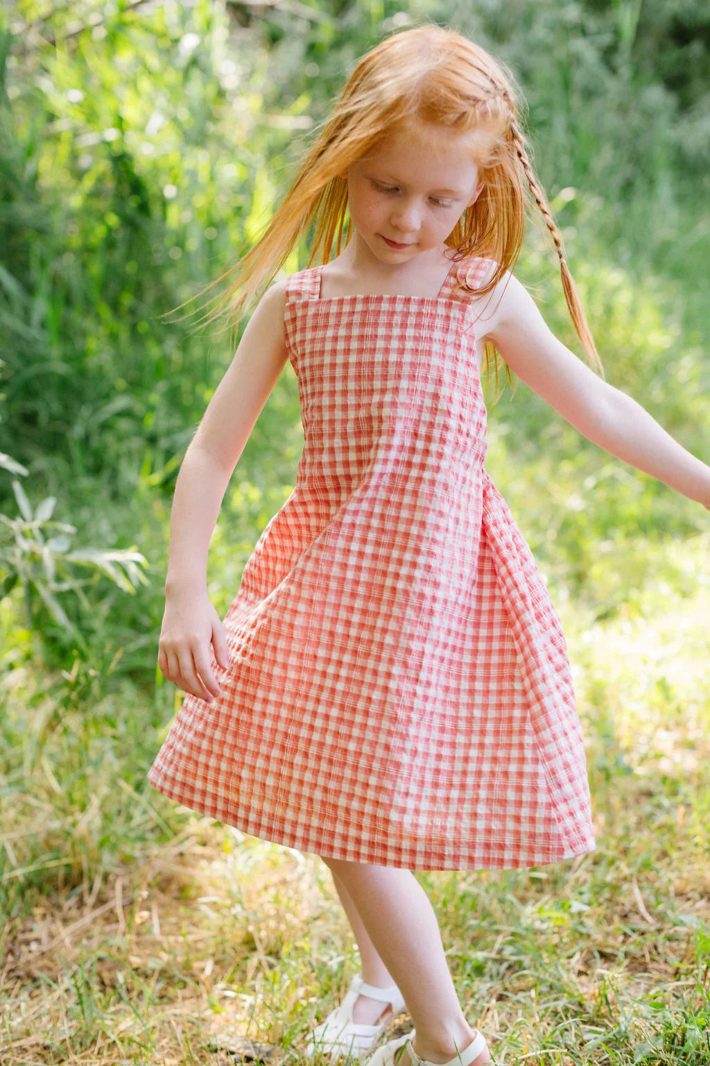 Thimble Beach Dress - Watermelon Plaid