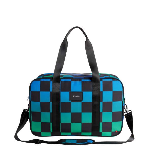 STATE Rockaway Duffle - Blue Checkerboard