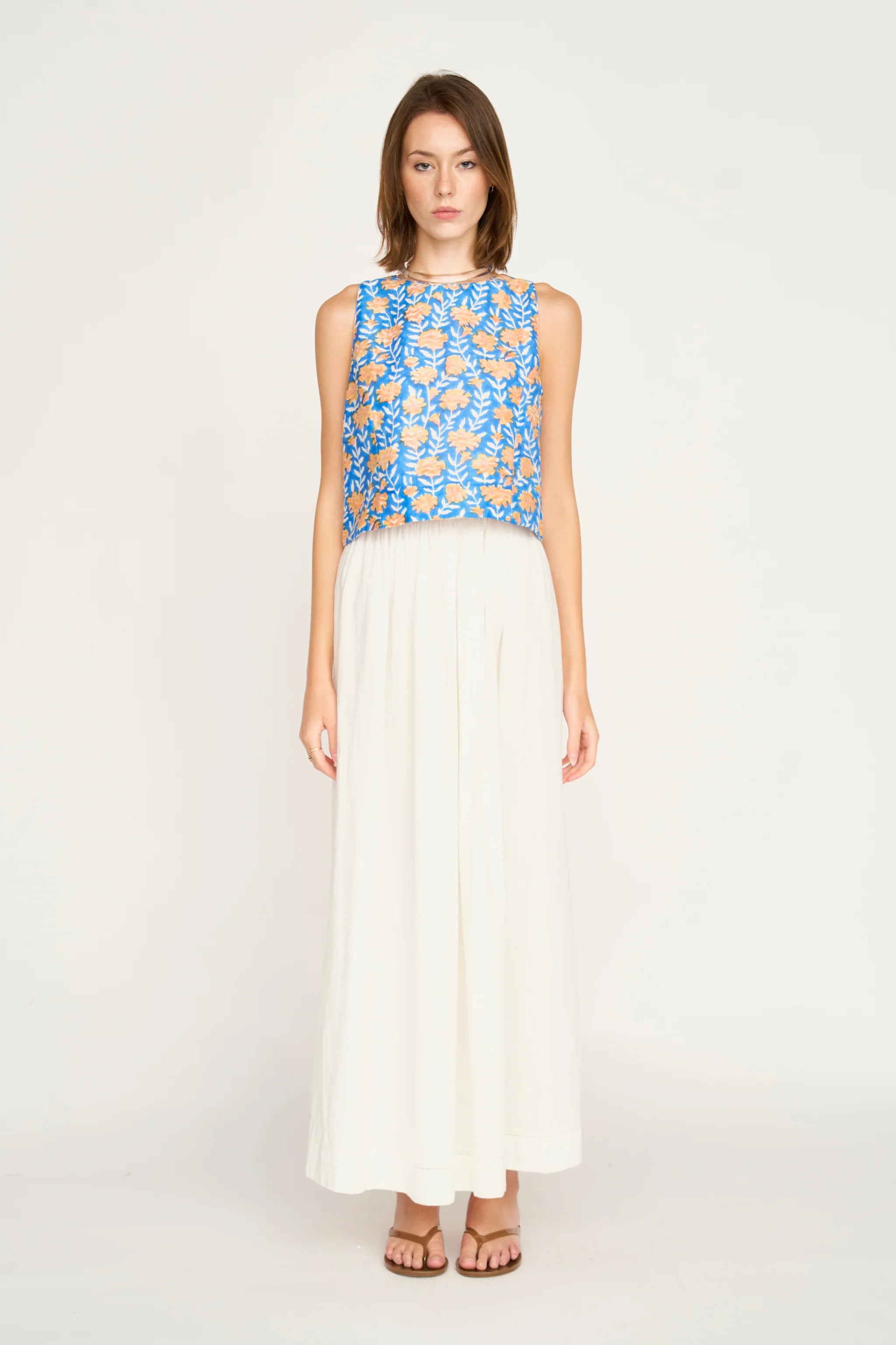 MIRTH Santanyl Tank - Tangerine Carnation