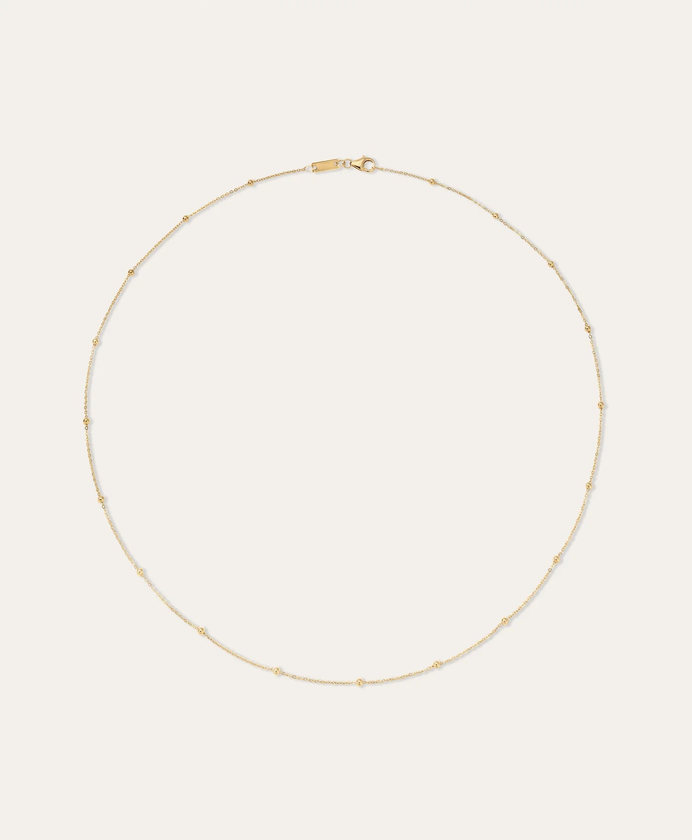 Saturn Chain Necklace - 16 Inch - Yellow Gold