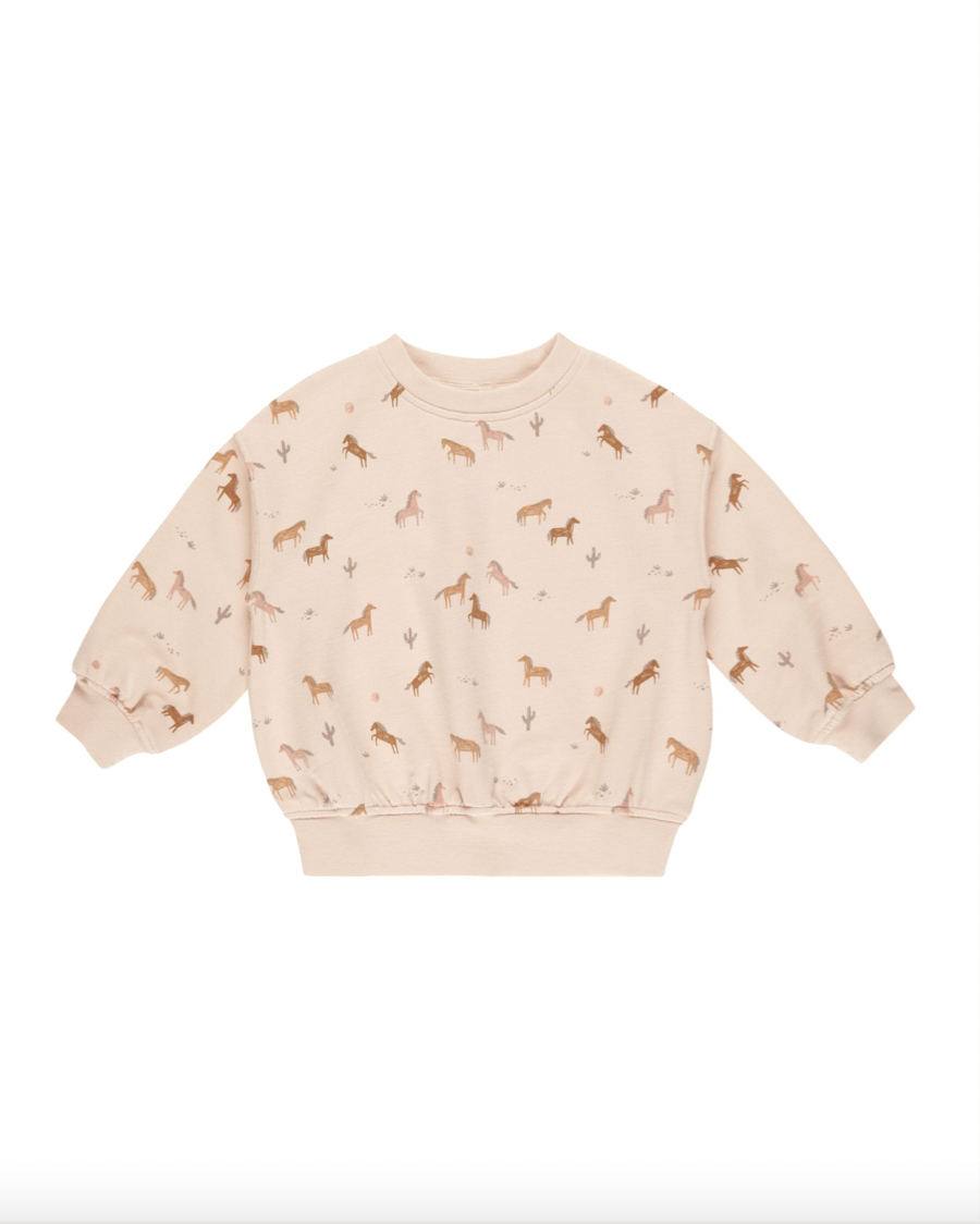 Rylee + Cru Relaxed Sweatshirt - Horses