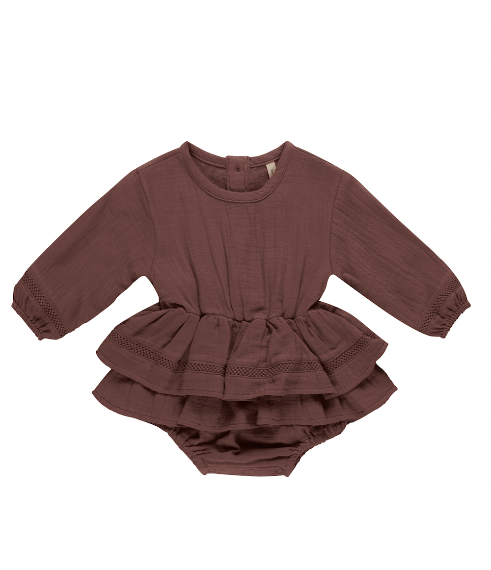 Quincy Mae Rosie Romper - Plum