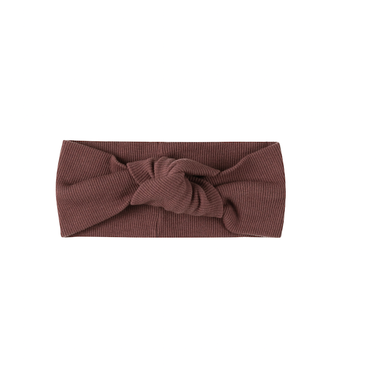 Quincy Mae Ribbed Knotted Headband - Plum