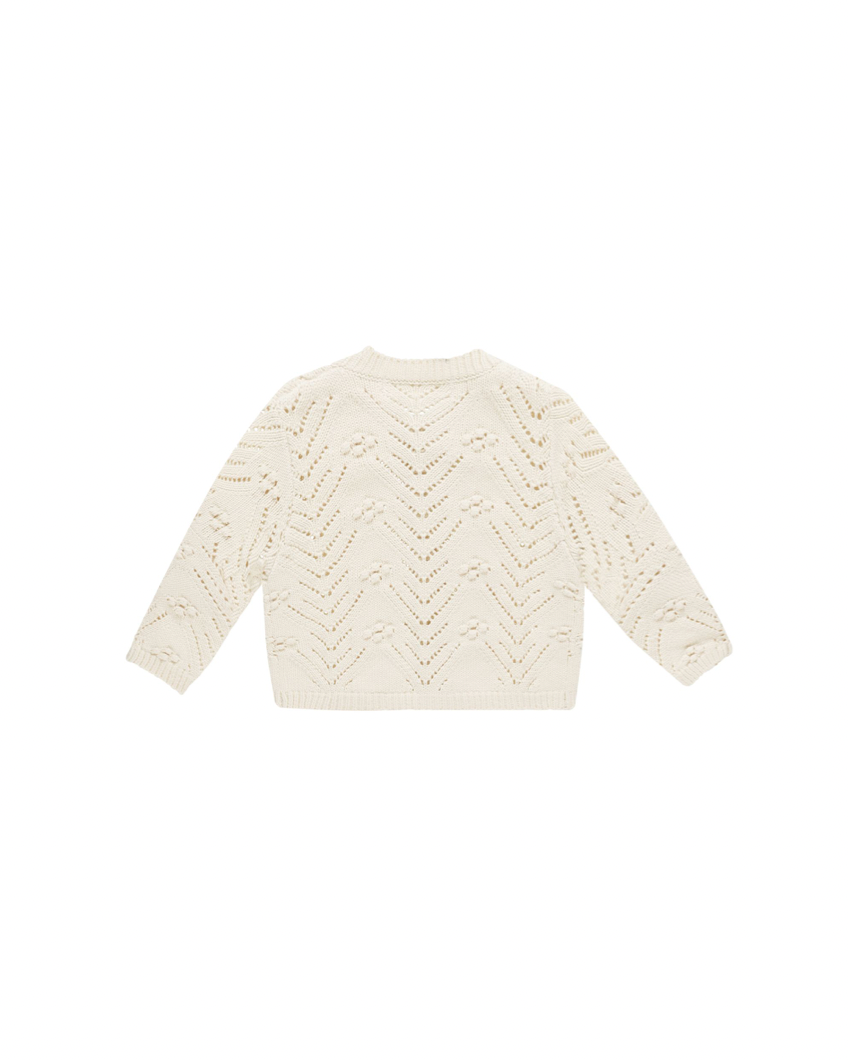 Quincy Mae Knit Cardigan - Natural