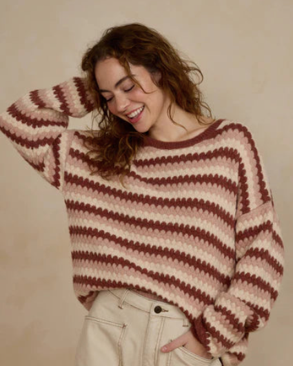 Rylee + Cru Women's Aspen Sweater - Multi-Stripe