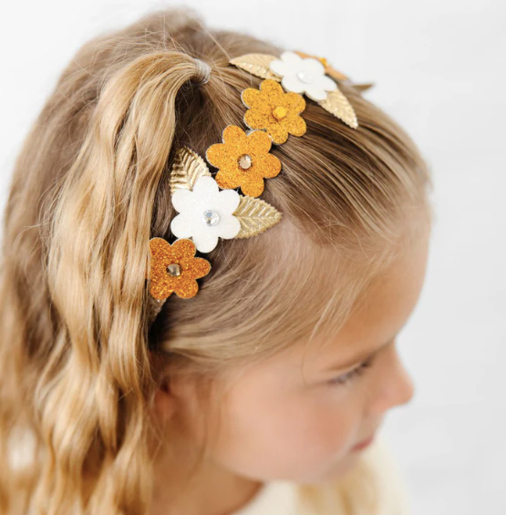 Boho Floral Glitter Headband