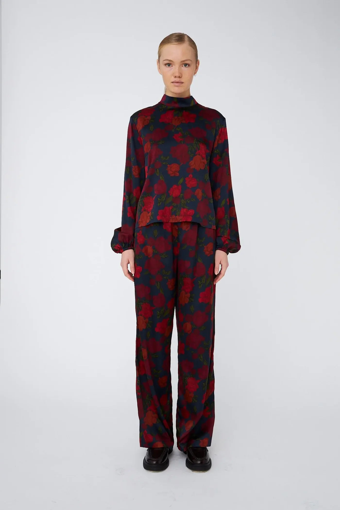 Stella Nova Silk Blouse - Flower Forest