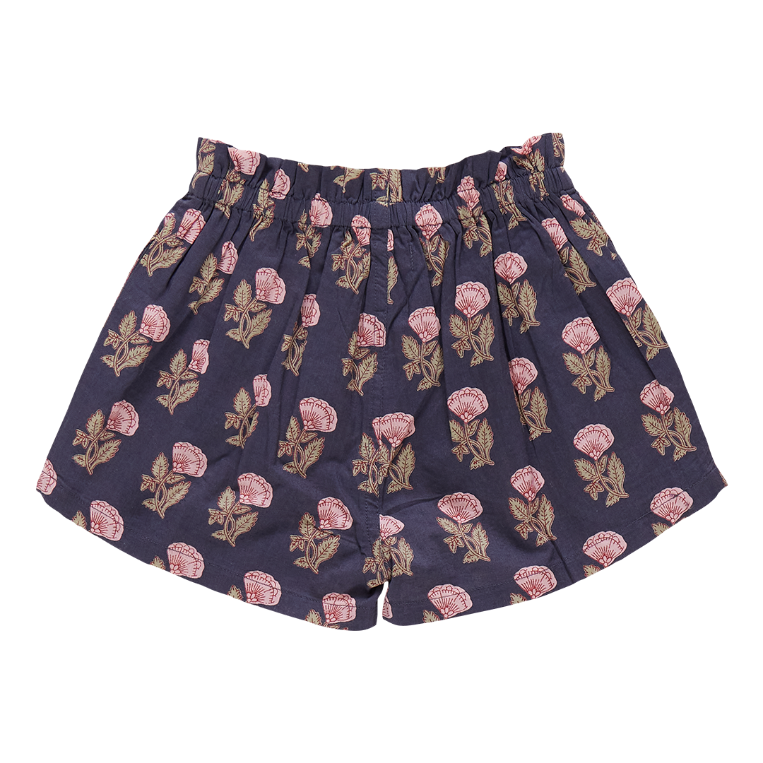 Pink Chicken Girls Theodore Short - Navy Flower Drop