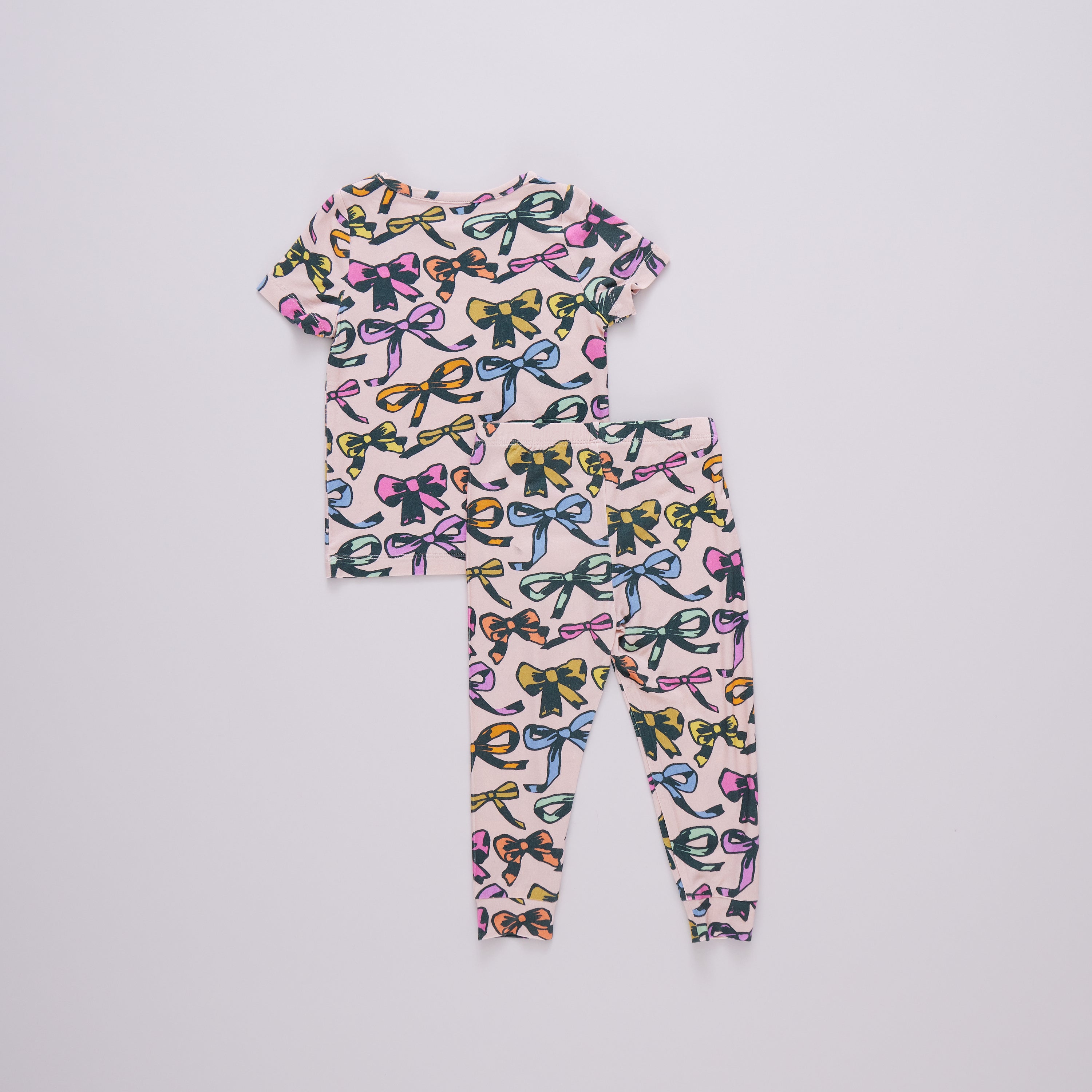 Pink Chicken Kids Bamboo PJ Set - Multi Bows