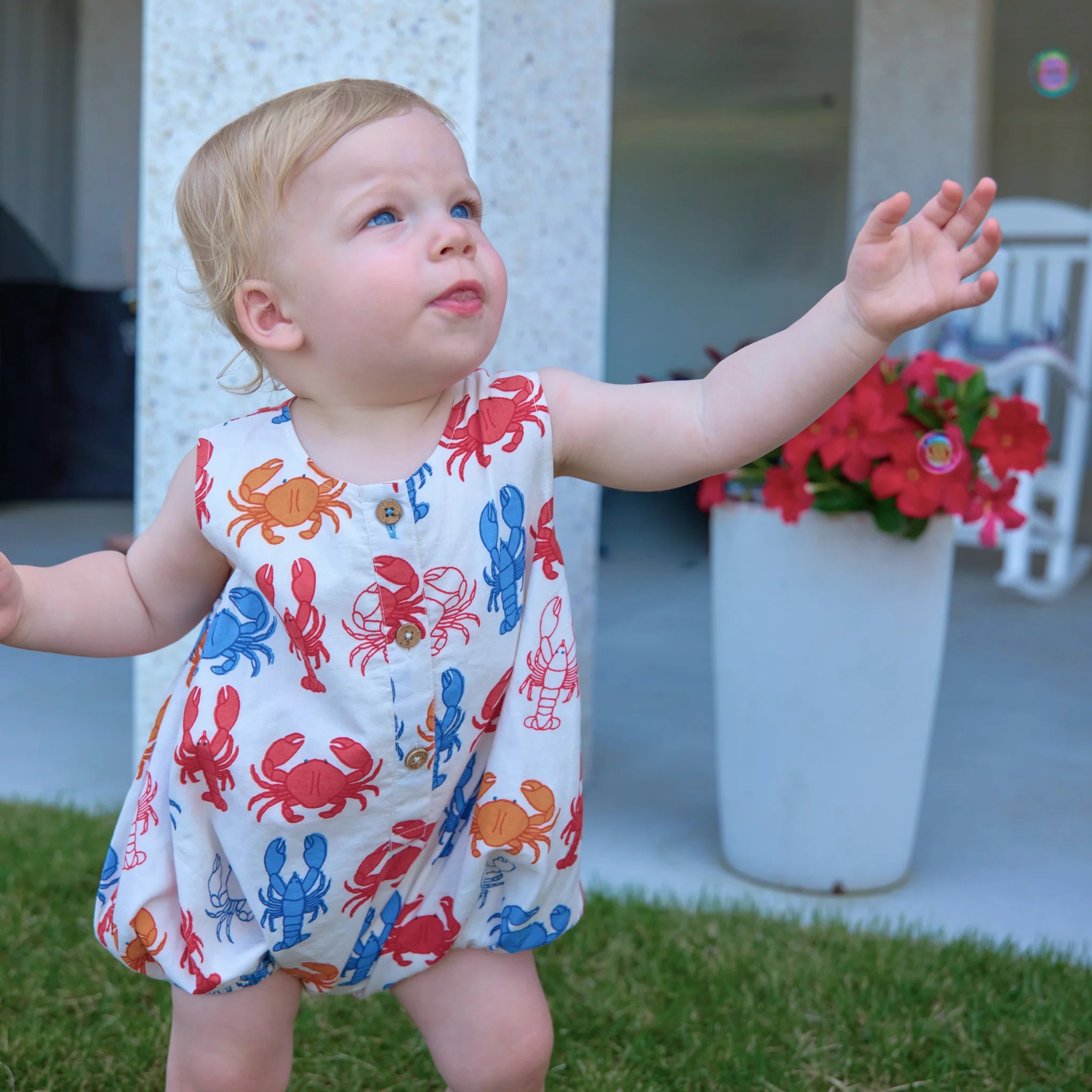 Pink Chicken Baby Riley Jumper - Lobsters and Crabs
