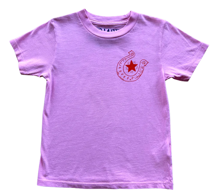 Cowboy Horsehoe Tee - Lilac