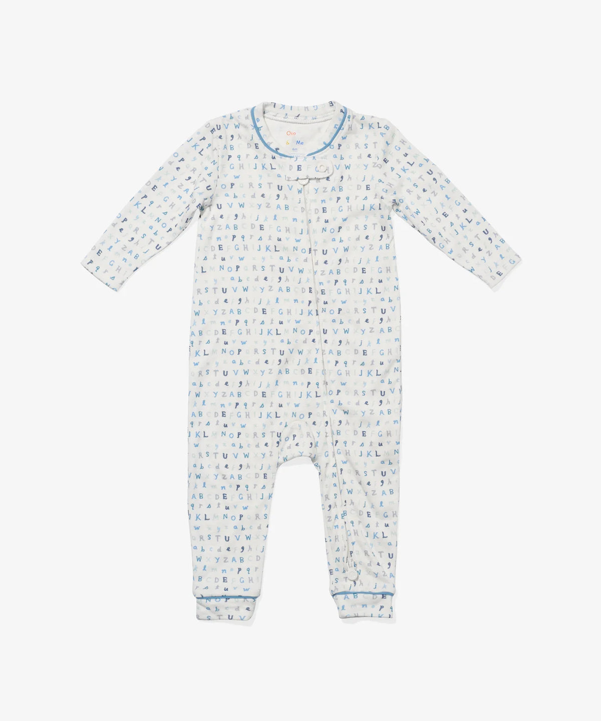 Oso & Me Ziggy Zip Romper - Blue ABCs