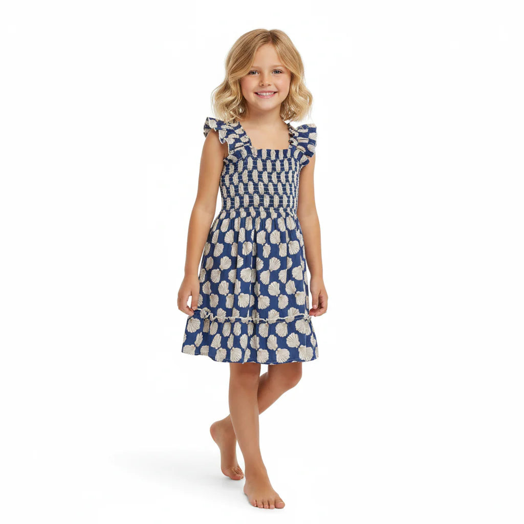 Mer St. Barth Mini Paloma Dress - Shell Beach Navy